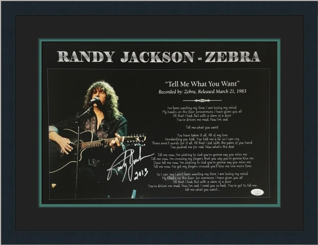Randy Jackson Autographed 12x18 Photo Custom Framed JSA COA: Randy Jackson Autographed 12x18 Photo Custom Framed JSA COA This stunning custom framed photograph captures Randy Jackson in a vibrant 12" x 18" format, expertly mounted within an 18" x 24" frame. The