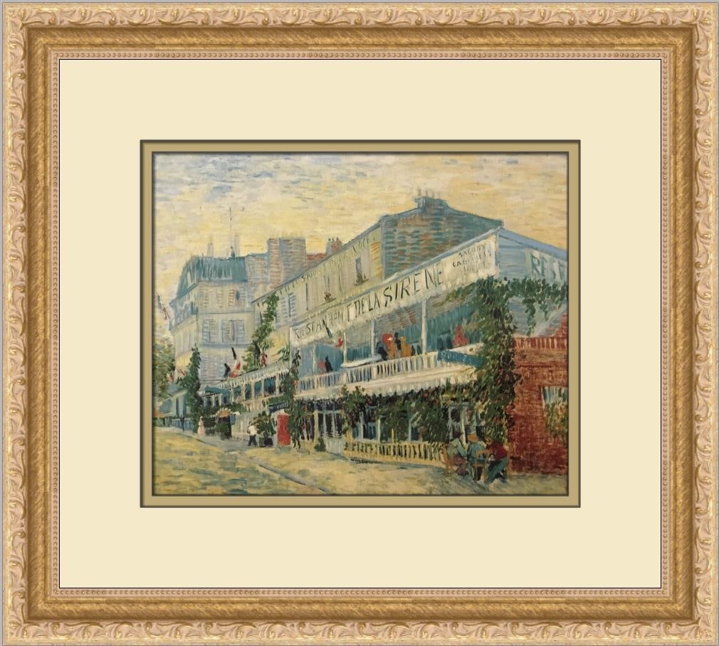 Vincent Van Gogh Restaurant De La Sirene Custom Framed Print 1989 (1 of 2)
