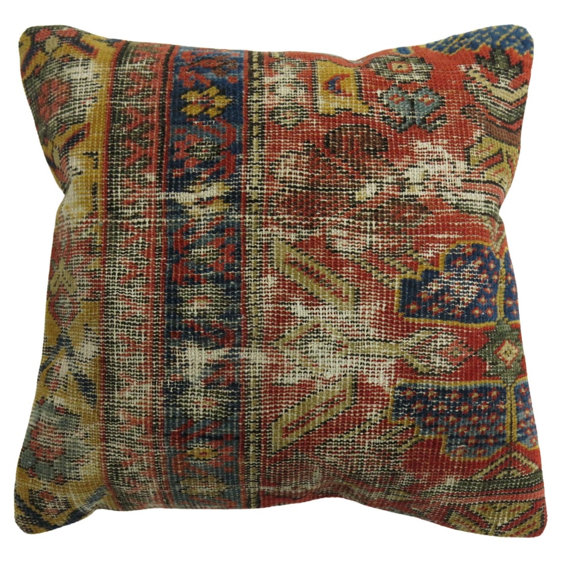 19th Century Malayer Persian Rug Pillow 16 Inch Square (1 of 4)
