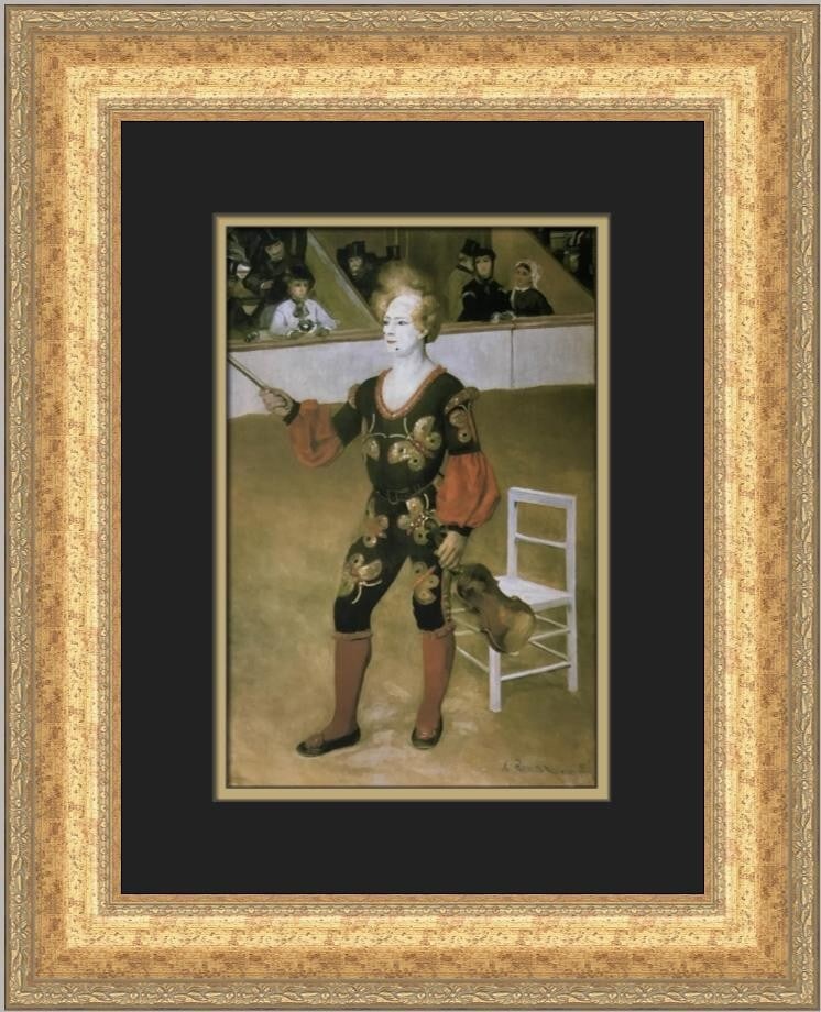 Pierre-Auguste Renoir The Clown Custom Framed Art Print 19x17: Pierre-Auguste Renoir The Clown Custom Framed Art Print 19x17 This stunning custom framed print titled "The Clown" by renowned artist Pierre-Auguste Renoir captures the essence of Expressionism and Im