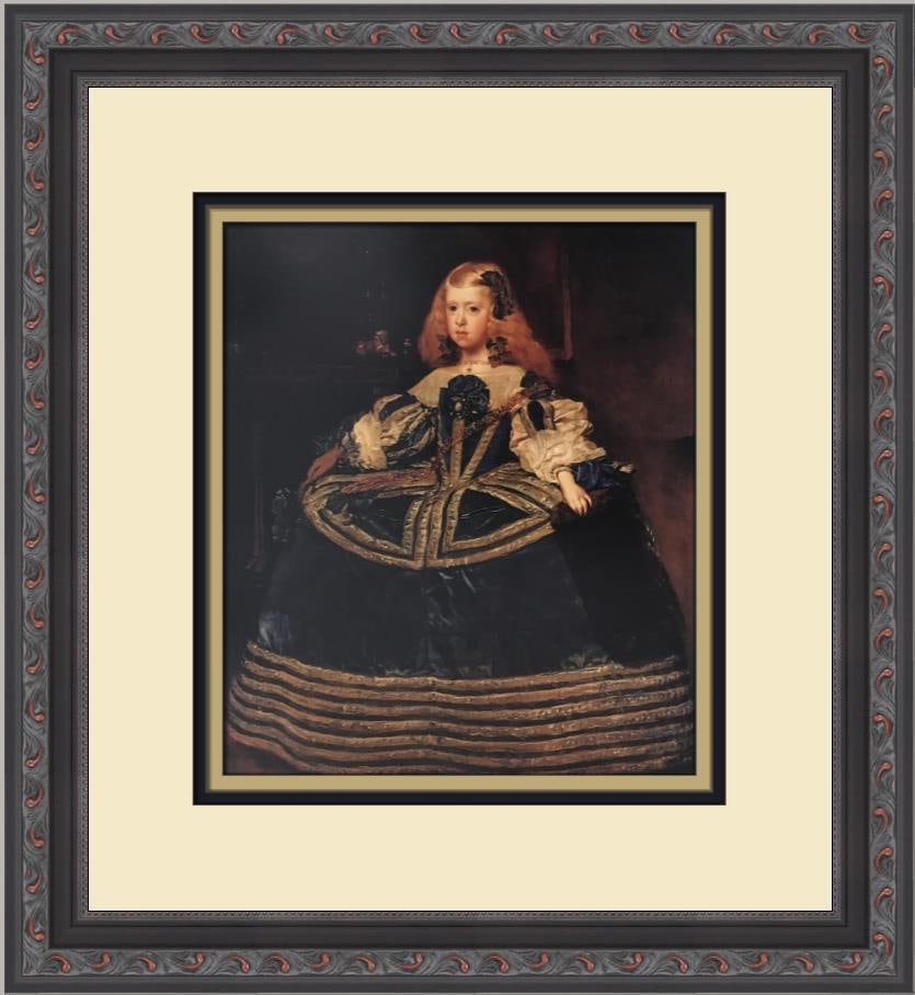 Diego Velazquez The Infanta Margarita in Blue Custom Framed Art Print (1 of 2)