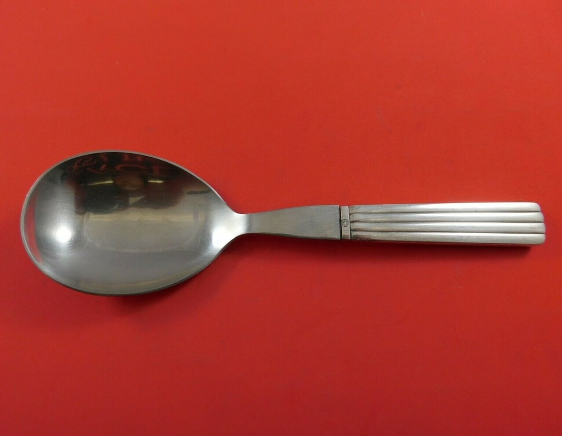 Georg Jensen Bernadotte Sterling Silver Salad Serving Spoon 9 Vintage (1 of 2)