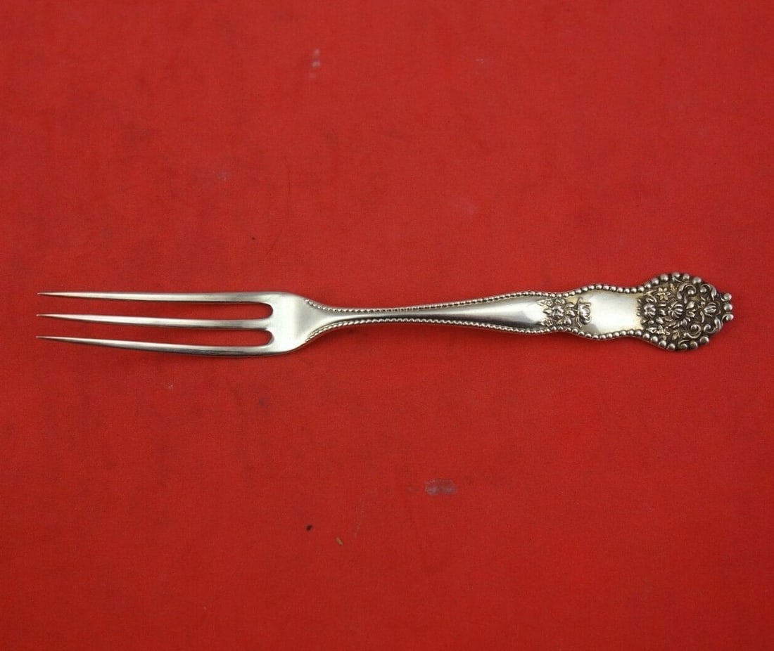 Mount Vernon Adolphus Sterling Silver Strawberry Fork 4 5/8": Mount Vernon Adolphus Sterling Silver Strawberry Fork 4 5/8" This exquisite strawberry fork is part of the Adolphus pattern created by Mount Vernon. Crafted from high-quality sterling silver, it measu