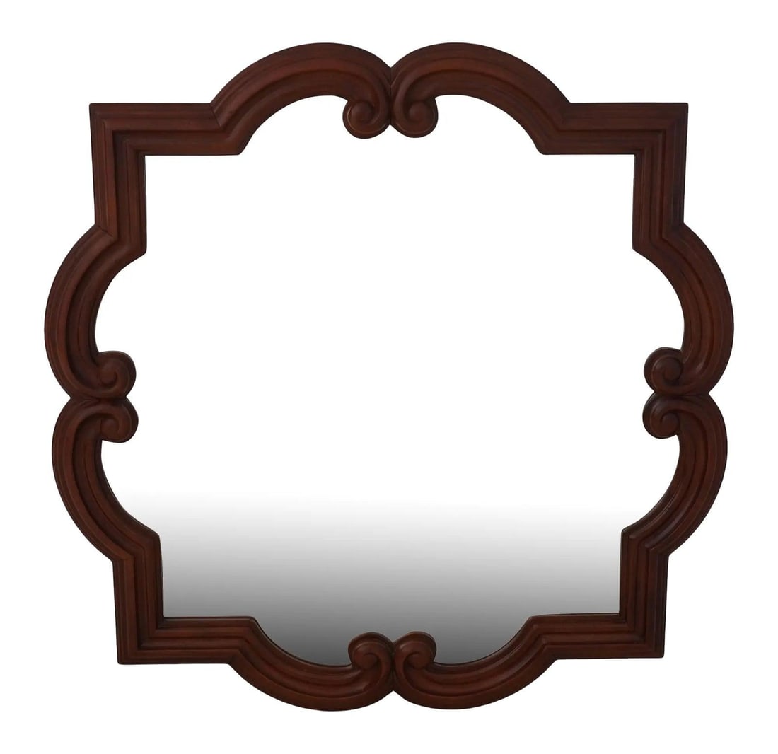 Harden Cherry Wood Shapely Frame Mirror 45x45 Elegant Design (1 of 10)