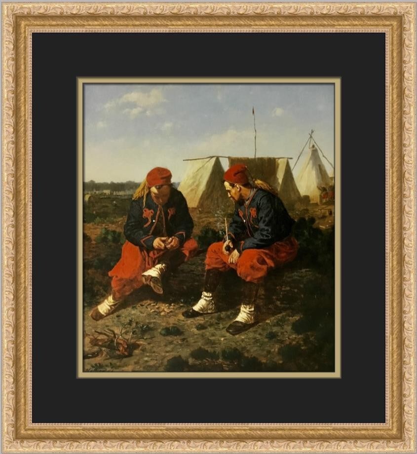 Winslow Homer The Briarwood Pipe Custom Framed Print 16x16 Art (1 of 2)