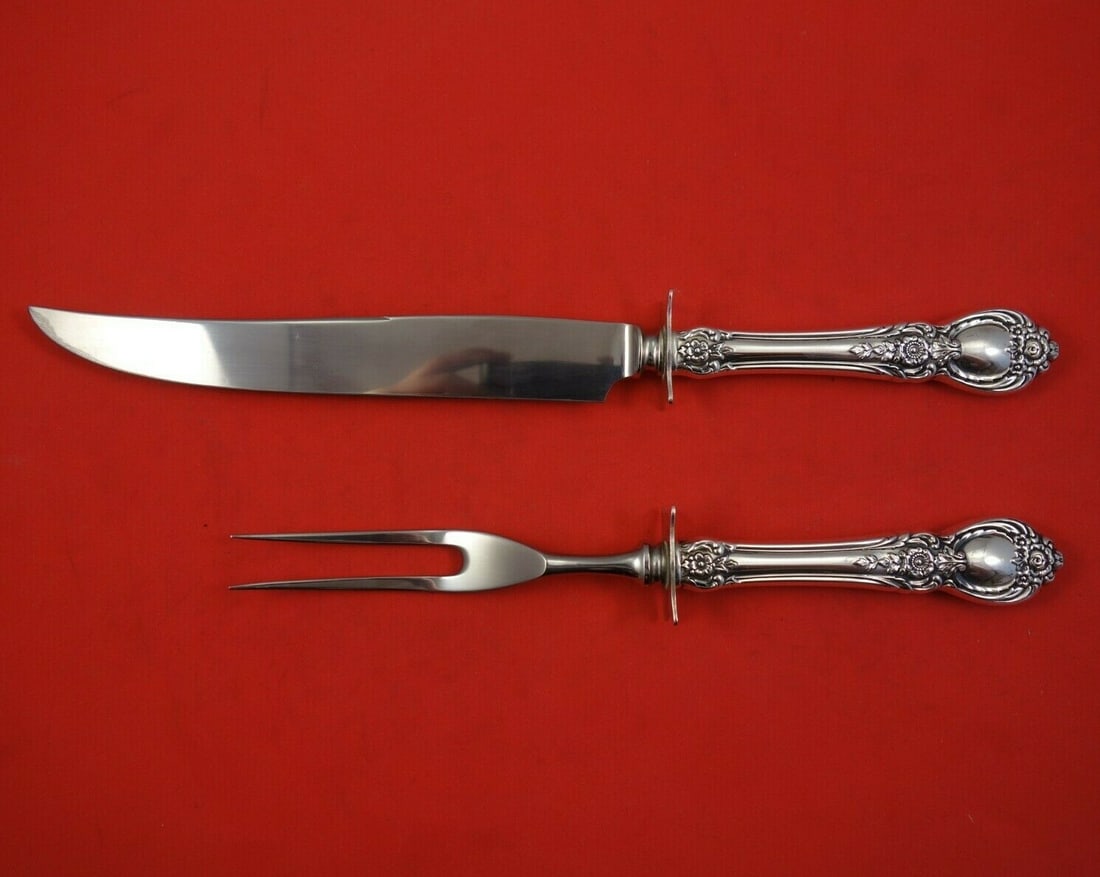 Oneida Stanton Hall Sterling Silver 2pc Steak Carving Set Knife 11 1/2" (1 of 3)