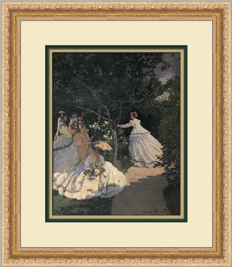 Claude Monet Women In The Garden Custom Framed Art Print (1 of 2)