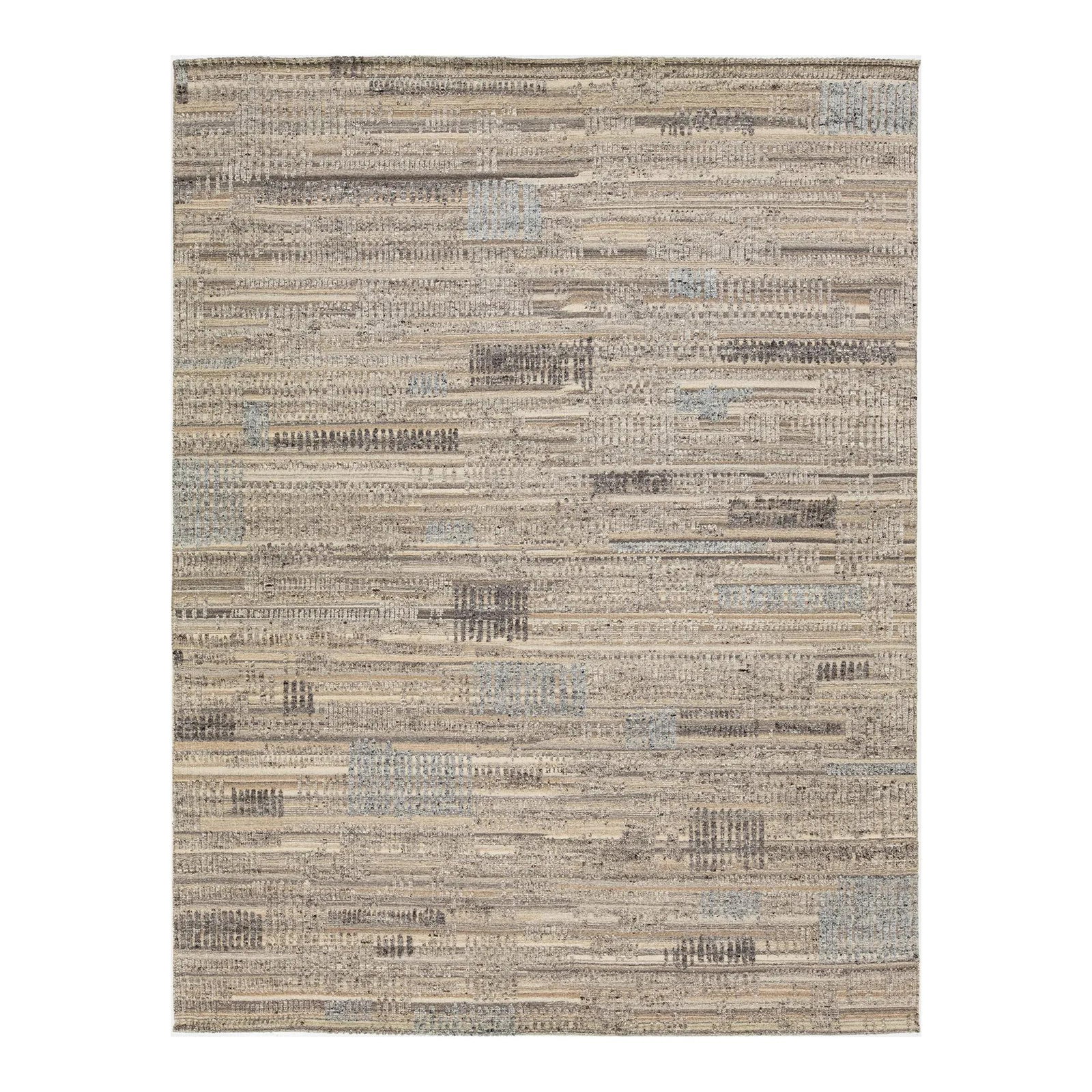 Modern Moroccan Beige Wool Rug 9'1 x 11'11 Geometric Design (1 of 10)