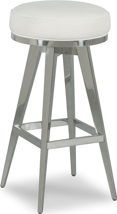 Woodbridge Capri Polished Nickel Swivel Bar Stool 30H (1 of 3)