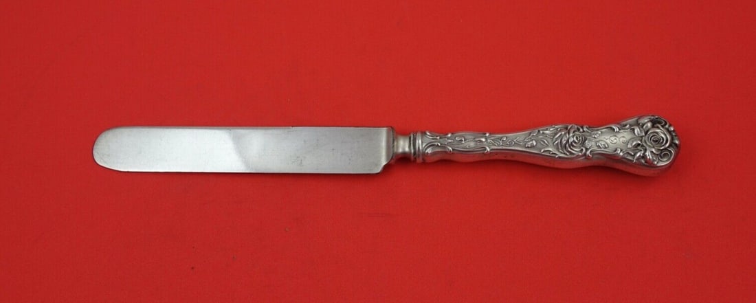 Mauser Sterling Silver Dinner Knife Blunt Blade 9 Inch Monogrammed (1 of 2)