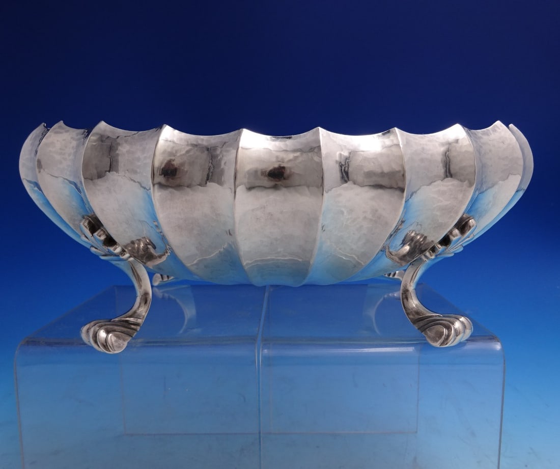 Oval Sterling Silver Esteval Fruit Bowl with Four Feet by Buccellati Italy (1 of 4)