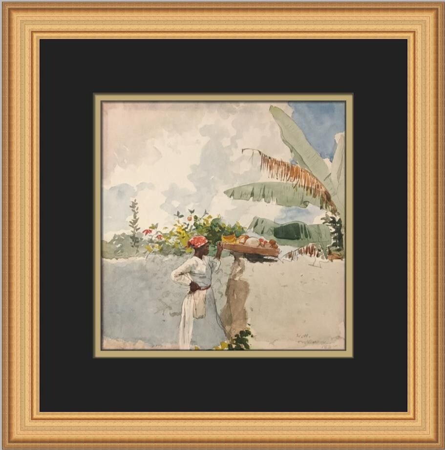 Winslow Homer Rest Custom Framed Art Print 14x14 Expressionism (1 of 2)