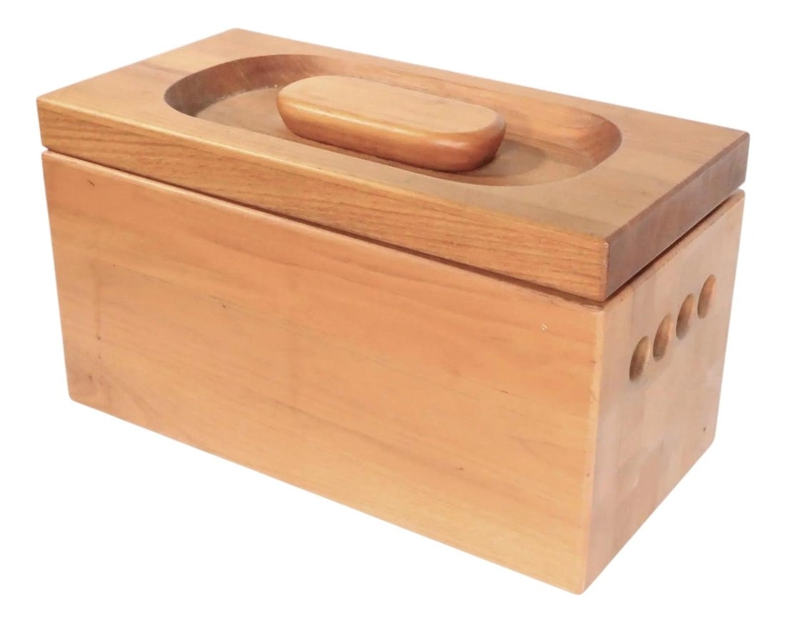 Vintage J.K. Adams Wood Ice Bucket 1970s Vermont Craftsmanship (1 of 10)