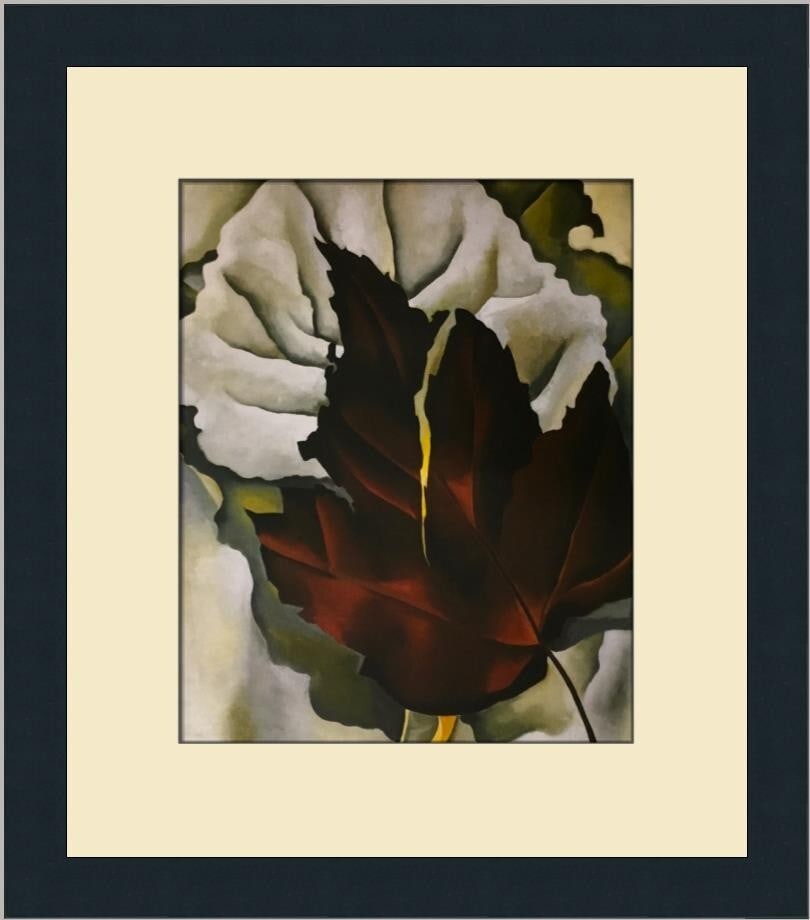 Georgia O'Keeffe Pattern of Leaves Custom Framed Print 1991 Modernism Art: Georgia O'Keeffe Pattern of Leaves Custom Framed Print 1991 Modernism Art This stunning custom framed print titled 'Pattern of Leaves' by renowned artist Georgia O'Keeffe showcases the beauty of natur