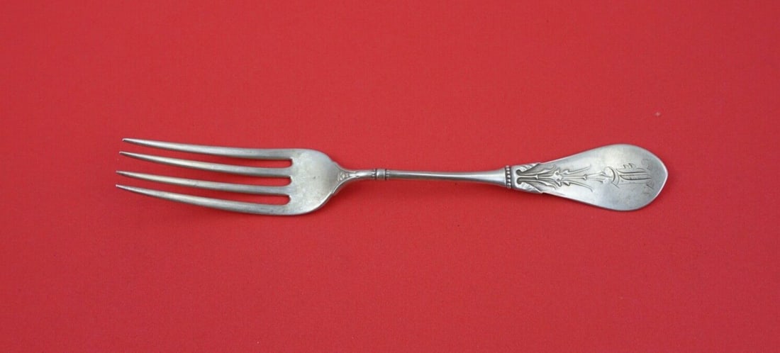 Gorham New Tipt Sterling Silver Fork 7 1/8 Inches Monogrammed (1 of 2)