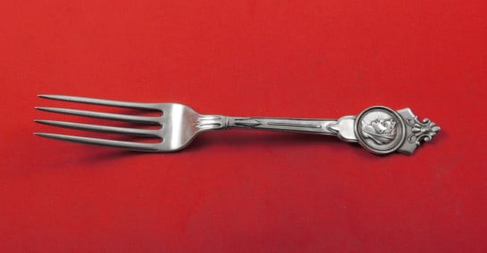 Phil B. Gilbert Sterling Silver Medallion Luncheon Fork 6.75" (1 of 1)