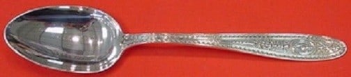 International Sterling Silver 8.5 Inch Wedgwood Serving Spoon: International Sterling Silver 8.5 Inch Wedgwood Serving Spoon This exquisite serving spoon is crafted from sterling silver and features the elegant Wedgwood pattern by International. Measuring 8 1/2 i