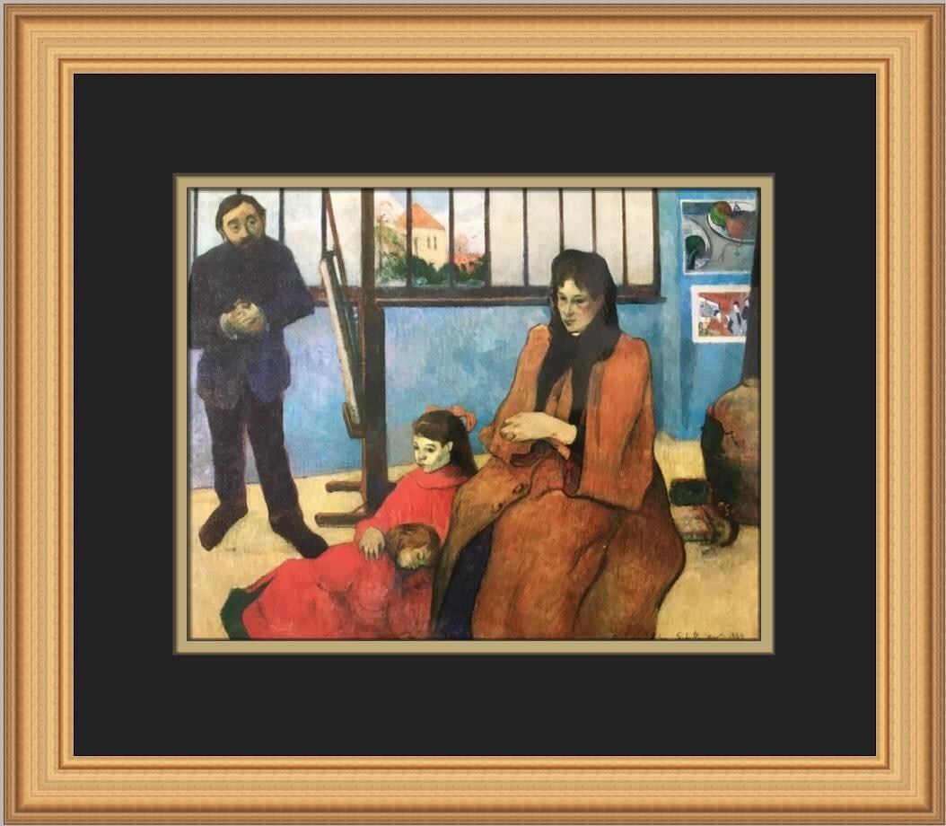 Paul Gauguin Schuffenecker's Studio in Paris Custom Framed Print 12x14 (1 of 2)