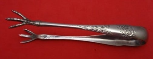 Whiting Sterling Silver Antique M-2 Engraved Sugar Tong 4.5" (1 of 1)