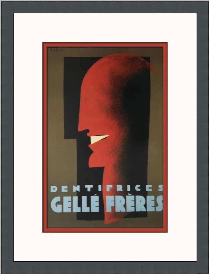 Jean Carlu Dentifrice Gelle Art Deco Framed Print 1998 (1 of 2)