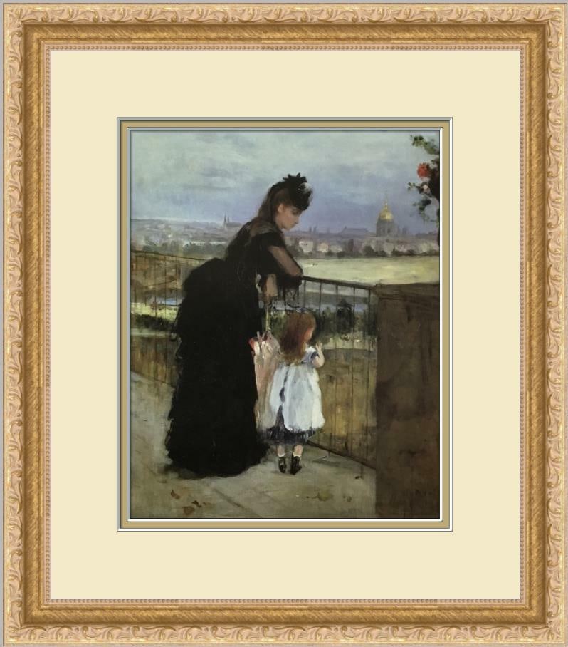 Berthe Morisot Mother and Child on Balcony Custom Framed Art Print (1 of 2)