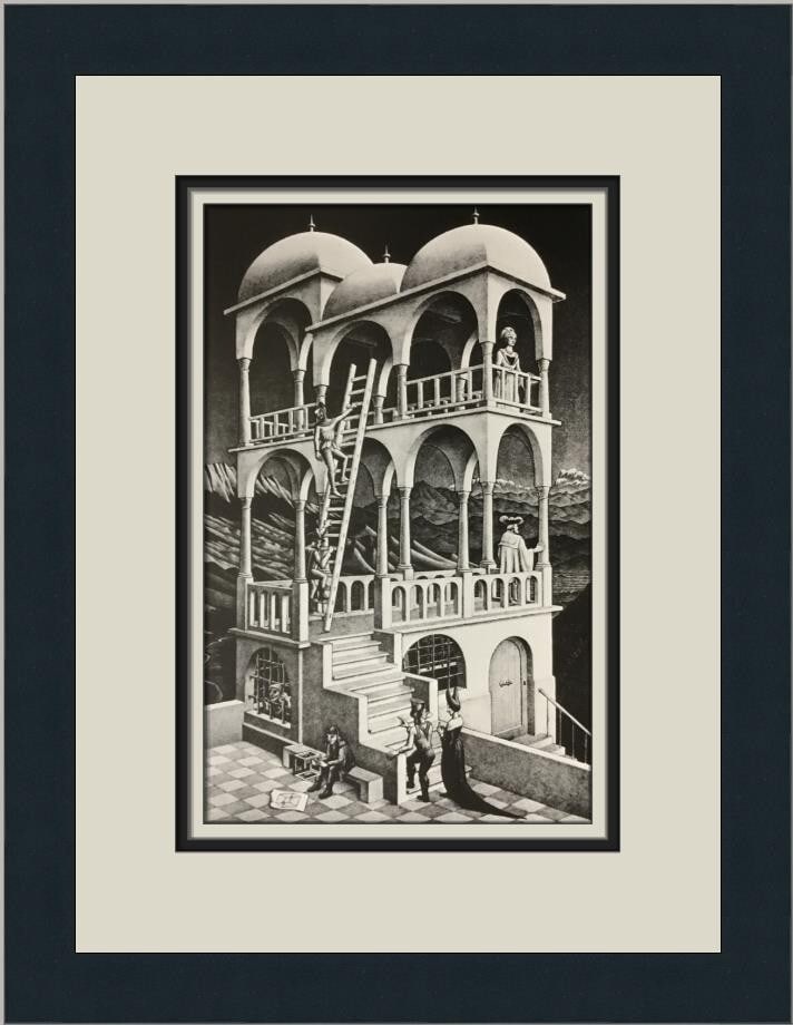 M.C. Escher Belvedere Custom Framed Art Print 1974 (1 of 2)