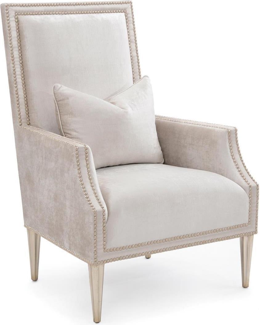 John-Richard Bel-Air Armchair Hollywood Regency Fabric Burnished Silver (1 of 8)