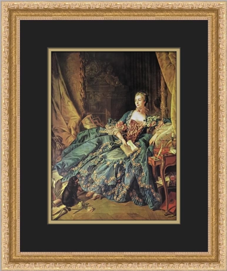 Francois Boucher Marquise de Pompadour Custom Framed Art Print (1 of 2)