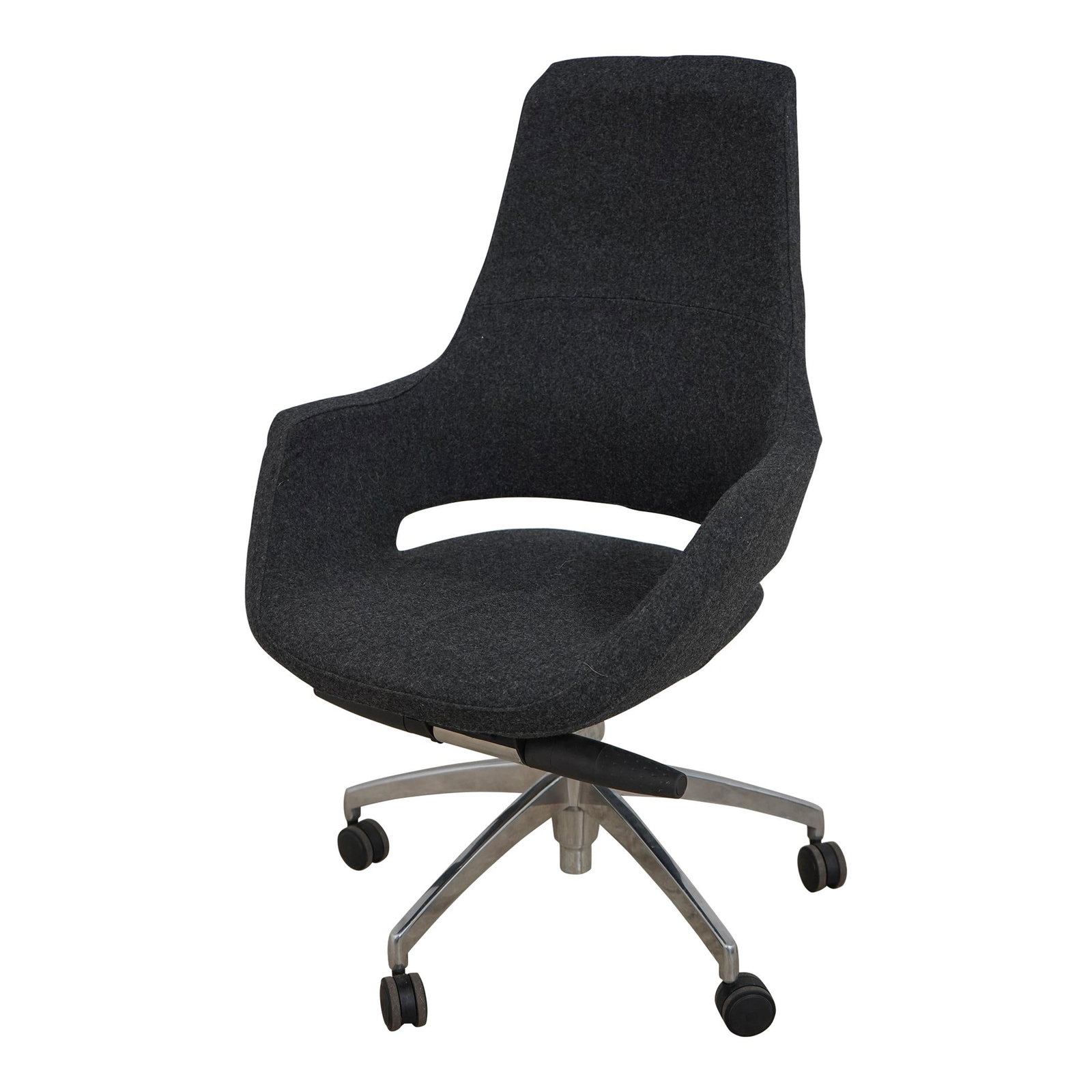 David Edwards Chrome Swivel Office Chair Inspired by Knoll Design (1 of 10)