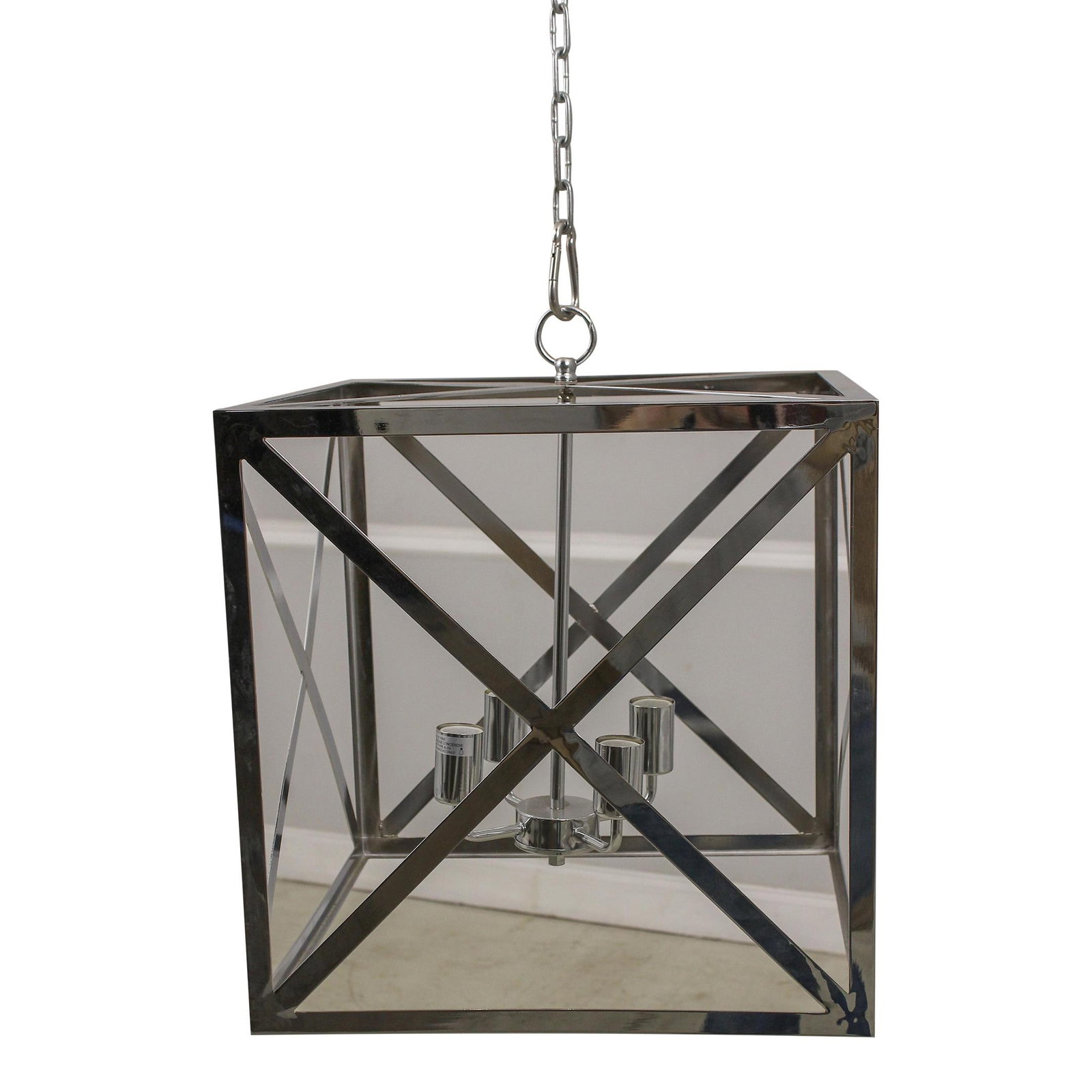 Modern Chrome Cube Light Fixture 18x18x20.5 High Quality (1 of 9)