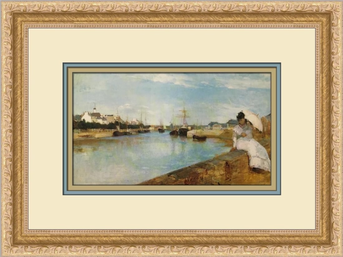 Berthe Morisot The Harbor at Lorient Custom Framed Print 12 x 15 (1 of 2)