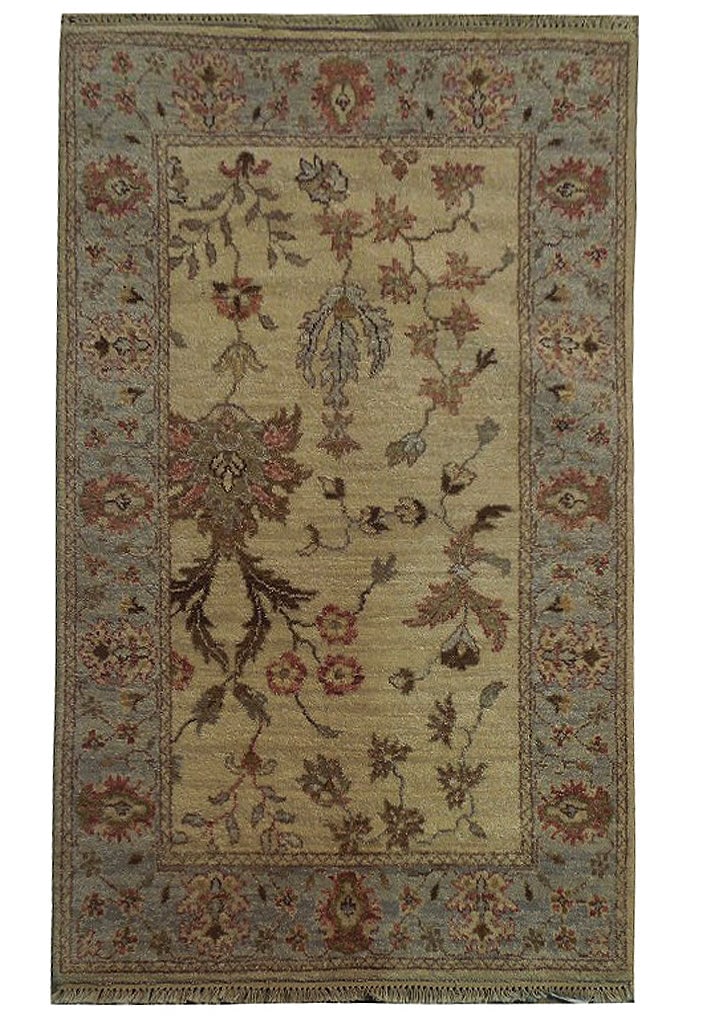 2.7 x 4.2 Hand-Knotted Chobi Rug in Vegetable Dyed Wool: 2.7 x 4.2 Hand-Knotted Chobi Rug in Vegetable Dyed Wool Free continental US Shipping Discover the timeless allure of this Vegetable Dyed Hand-Knotted Chobi Pattern Rug, a testament to exquisite crafts