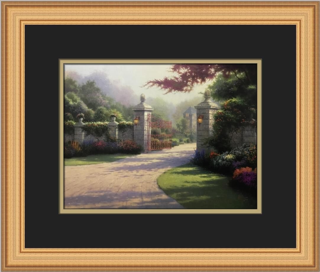 Thomas Kinkade The Summer Gate Custom Framed Landscape Print (1 of 2)