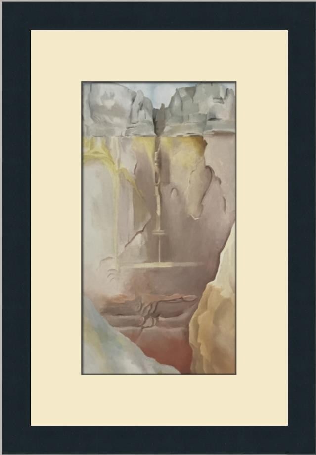 Georgia O'Keeffe Dry Waterfall Custom Framed Print 20x17 Modernism (1 of 2)