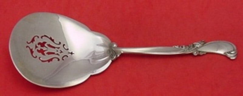Wallace Sterling Silver 8" Tomato Server Waltz of Spring Pattern (1 of 2)