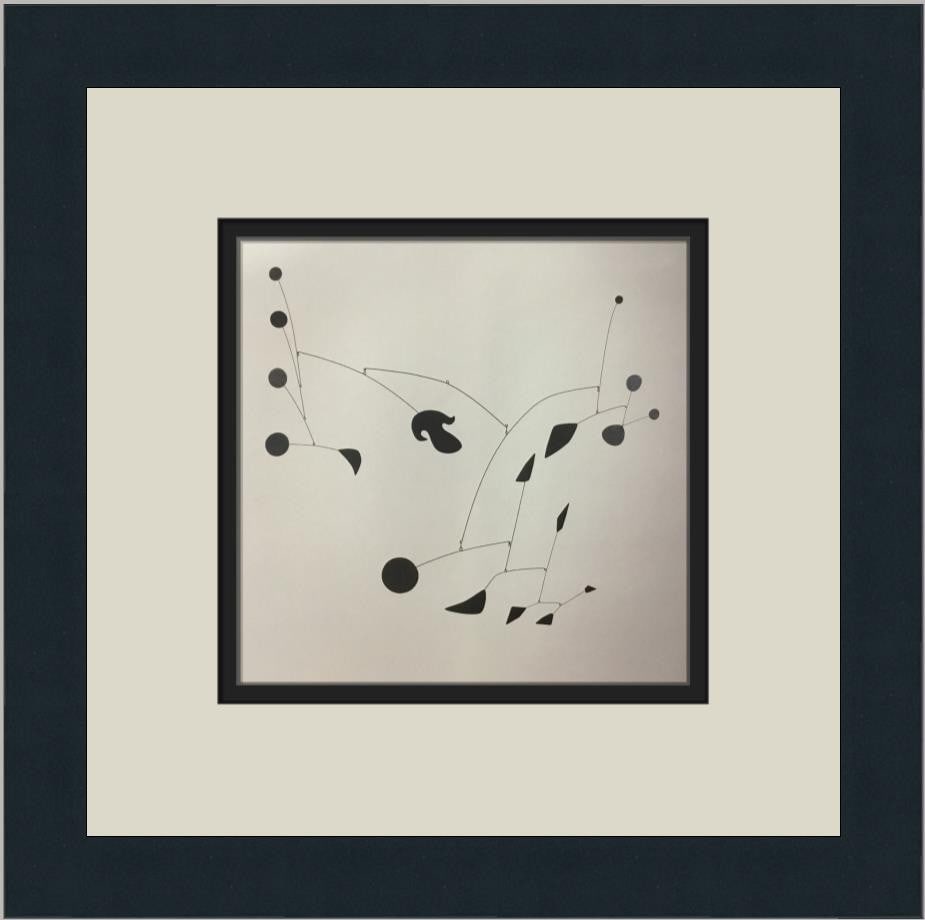 Alexander Calder Black Flower Custom Framed Print 12x12 Contemporary Art (1 of 2)