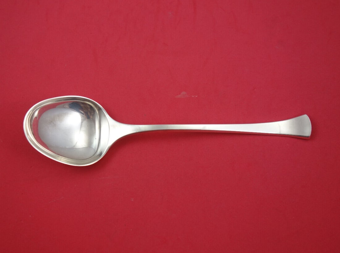 Hans Hansen Kristine Sterling Silver 9.5 Inch Berry Spoon: Hans Hansen Kristine Sterling Silver 9.5 Inch Berry Spoon This exquisite serving spoon is a 9 1/2" berry spoon from the Kristine pattern by Hans Hansen, crafted in high-quality sterling silver. The sp
