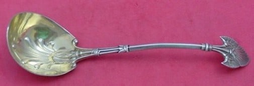 Gorham Lotus Sterling Silver Sauce Ladle Goldwashed 6.5 Inch Monogrammed (1 of 1)