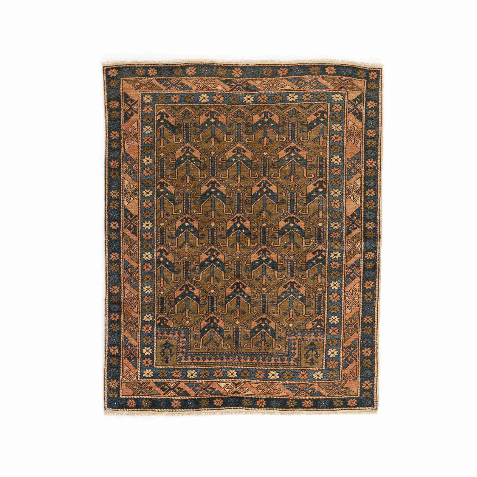 Handmade Anadol Wool Carpet 57.1 x 70.9 Double Knot Design: Handmade Anadol Wool Carpet 57.1 x 70.9 Double Knot Design Enhance your space with this authentic handmade Anadol carpet, crafted from high-quality wool on wool. This exquisite piece features double k