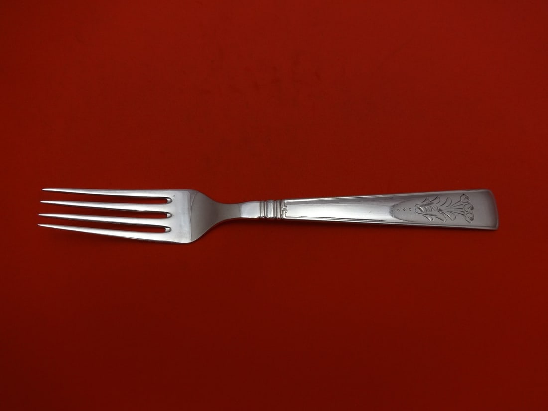 Johannes Siggard Sterling Silver Dinner Fork 7 7/8" Flatware: Johannes Siggard Sterling Silver Dinner Fork 7 7/8" Flatware This exquisite dinner fork is crafted from high-quality sterling silver by renowned maker Johannes Siggard. Measuring 7 7/8 inches, it feat