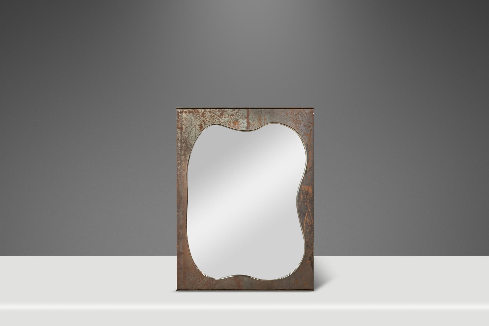 Patinaed Steel Wall Mirror by Mark Leblanc for Leblanc Studios USA 2024 (1 of 17)