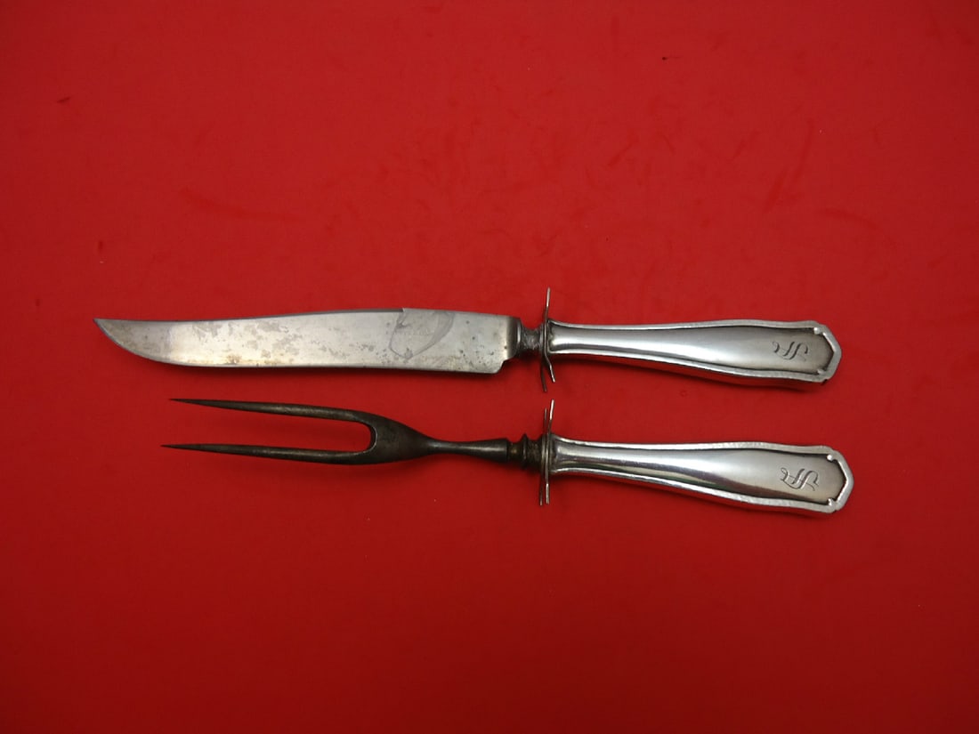 Shreve Dolores Sterling Silver Steak Carving Set 2pc Vintage (1 of 1)