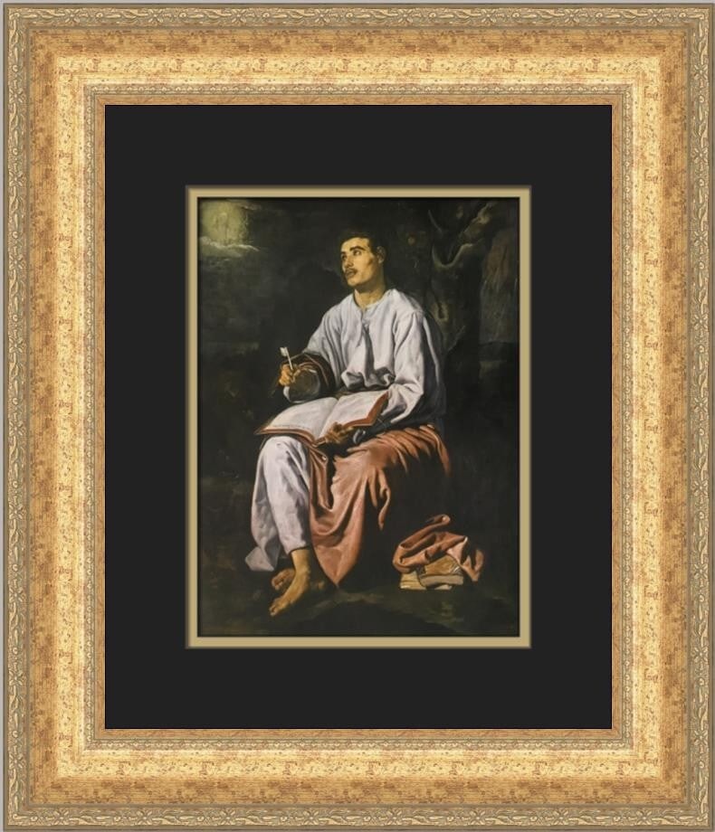 Diego Velazquez St John Writing the Apocalypse Custom Framed Print 18 x 16 (1 of 2)