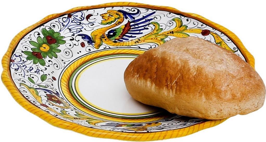 Raffaellesco Deluxe Italian Bread Plate 7 Inch White Finish (1 of 1)