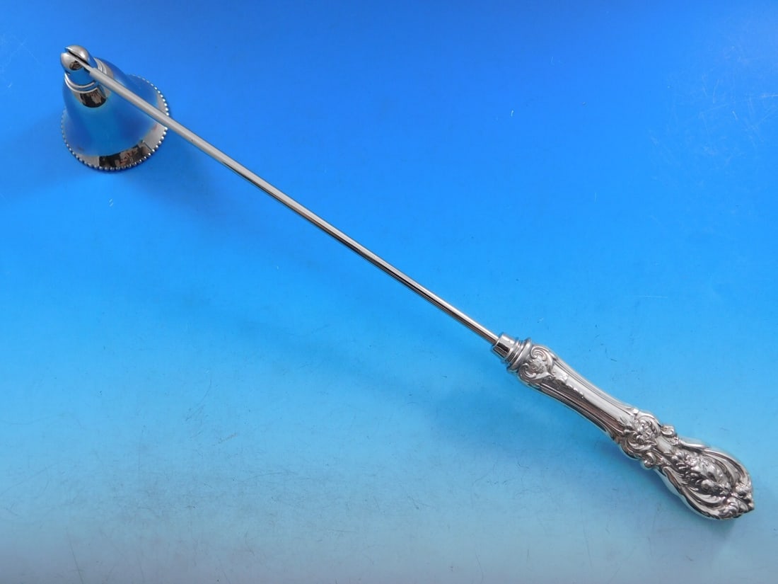 Reed and Barton Francis I Sterling Silver Candle Snuffer 11 3/4 Inch Custom: Reed and Barton Francis I Sterling Silver Candle Snuffer 11 3/4 Inch Custom This exquisite candle snuffer is crafted from sterling silver by Reed & Barton, featuring the elegant Francis I pattern. Mea