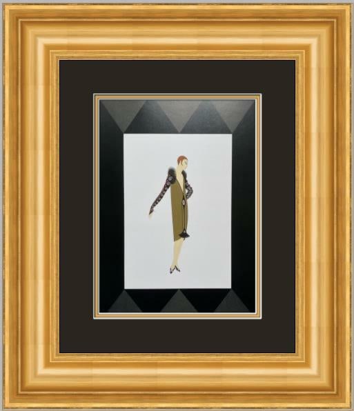 Erte Manhattan Mary II Art Deco Framed Print 16x19 Multi-Color: Erte Manhattan Mary II Art Deco Framed Print 16x19 Multi-Color This exquisite framed print titled 'Manhattan Mary II' by renowned artist Erte showcases a stunning Art Deco style. Measuring 16" x 19" w