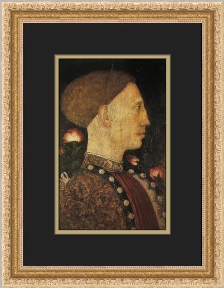Pisanello A Portrait of Lionello d'Este Custom Framed Print 14 x 12: Pisanello A Portrait of Lionello d'Este Custom Framed Print 14 x 12 This exquisite print features Pisanello's "A Portrait of Lionello d'Este," a stunning representation of expressionism and impression