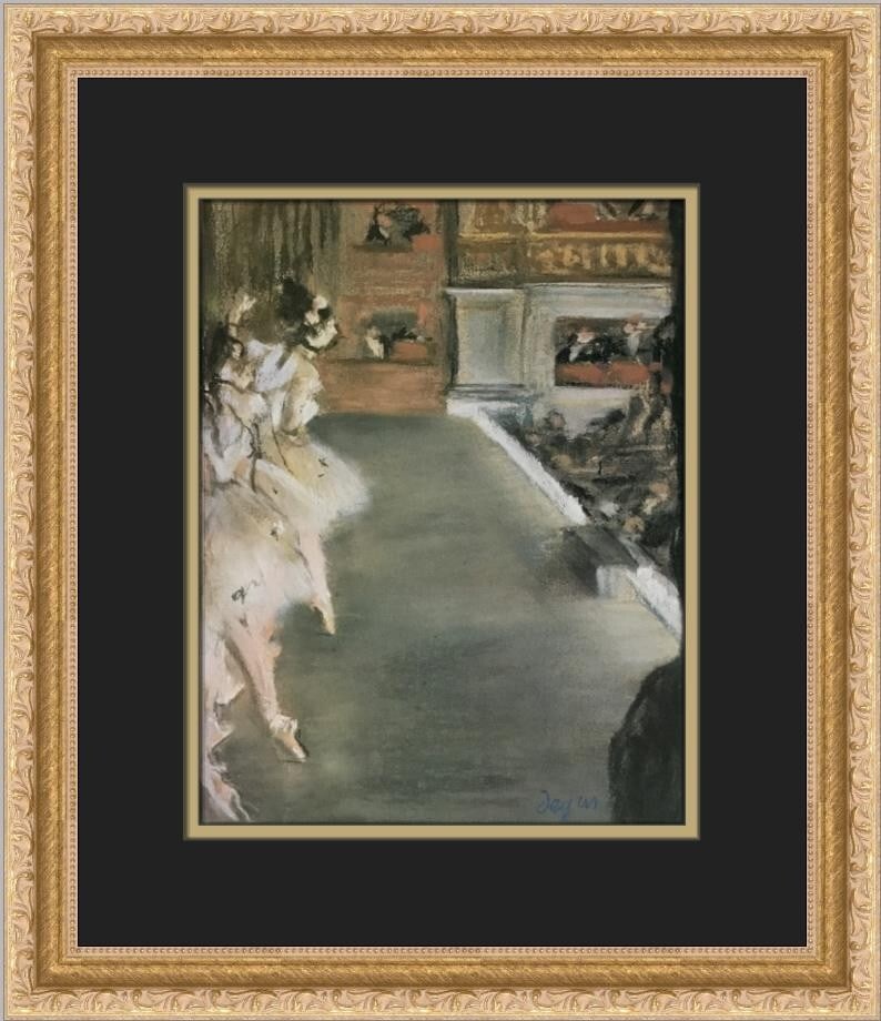 Edgar Degas Dancers at the Old Opera House Framed Print 16x14 Impressionism: Edgar Degas Dancers at the Old Opera House Framed Print 16x14 Impressionism This stunning custom framed print features Edgar Degas's iconic artwork 'Dancers at the Old Opera House.' Measuring 16 in x