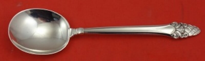 Gorham Sovereign Old Sterling Silver Cream Soup Spoon 6 3/8 inches: Gorham Sovereign Old Sterling Silver Cream Soup Spoon 6 3/8 inches Indulge in elegance with the Sovereign Old cream soup spoon by Gorham. Crafted from high-quality sterling silver, this spoon measures