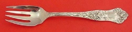 Shiebler American Beauty Sterling Silver Salad Fork 6 Inch: Shiebler American Beauty Sterling Silver Salad Fork 6 Inch This exquisite salad fork, crafted by Shiebler, features the elegant "American Beauty" pattern and is made of high-quality sterling silver. M